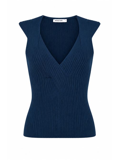 Top a costine in maglia di viscosa Patrizia Pepe | 8K0365 K300CA97